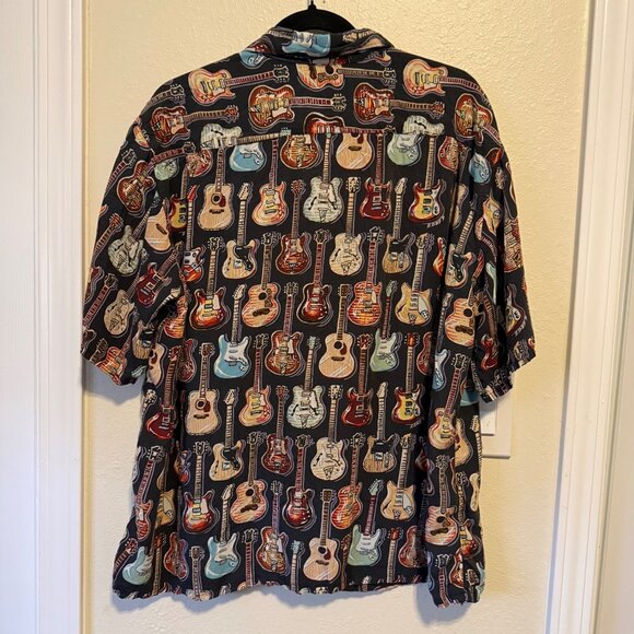 Reyn Spooner 'Art Of Eddy Y' Guitar Print Button-Up Shirt Sz XXL - Picture 4 of 6